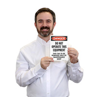 Visual Alert Danger Sign for Equipment Safety