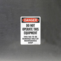 Clear Message for Equipment Safety