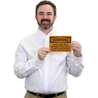 Caution: Moving Container Sign