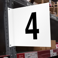 Projecting Aisle Marker Number 4 Identification