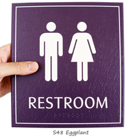 Restroom, Unisex, 8.625 in. x 7.75 in. Signs