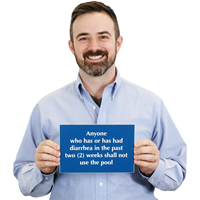 Diarrhea Do Not Use The Pool Engraved Signs~