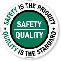 Adhesive floor sign for safety