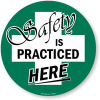 Adhesive Floor Sign: Caution Wet Floor