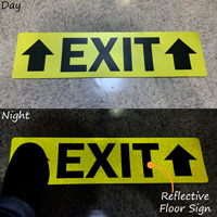 Exit with Up Arrows 6" x 24" SlipSafe™ Floor Sign