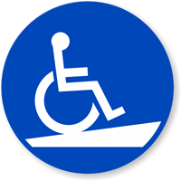 Handicap floor sign