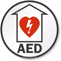 Automated external defibrillator sign