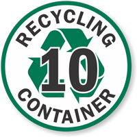 Recycling bin floor marker