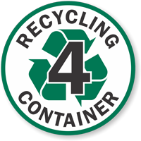 Recycling Container 4 Floor Sign