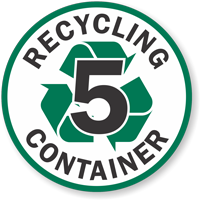 Recycling Container Floor Sign