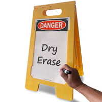 Write in danger sign