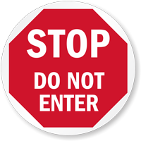 Stop Sign Floor Decal