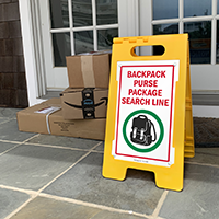 Bag Inspection Alert Sign
