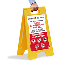 Solicitation-free delivery area notice