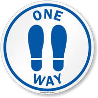 Footprints Symbol Floor Sign