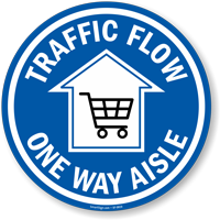 One Way Aisle SlipSafe Floor Sign