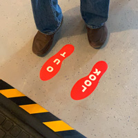 Look out floor sign
