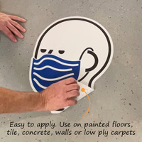 Wear a mask floor decal