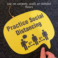 Social distancing floor decals
