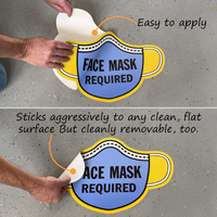 Face mask required floor decals