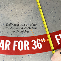 Keep fire extinguisher locations clear of obstructions