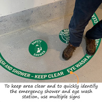 Eyewash and Shower floor decals