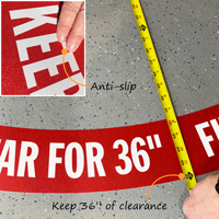 Keep clear of panel by 36”