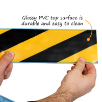 4-inch Striped Floor Marking Tape - High Visibility