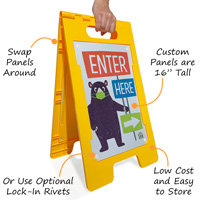 FloorBoss a-frame sign features