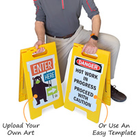Custom or easy template a-frame signs