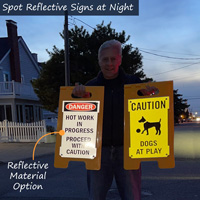 Reflective FloorBoss signs