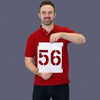 Interlocking 0-9 Floor Stencil Kit