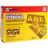 Brass Oversized Gothic Stencil Number Set