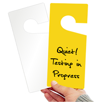 While You Were Away Plastic Door Hang Tags