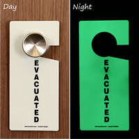 Glow-in-the-Dark Evacuated Plastic Door Knob Hang Tags