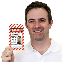 Warning: Do Not Start Equipment Tag