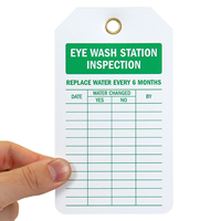 Eye Wash Station Inspection Tag