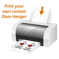 4.25" x 11" Two Door Hangers Per Sheet