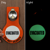 Evacuated Do Not Search Glow Hang Tags