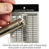 Inspection Metal Tag - 4-Year Maintenance
