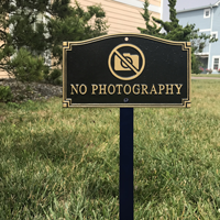 No Photography Statement Plaque