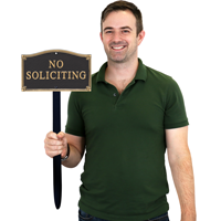 No Soliciting Gardenboss™ Statement Plaque