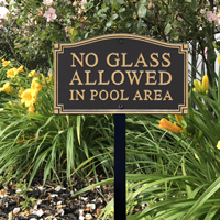 No Glass Allowed Statement Plaque