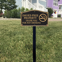 Tobacco Free Zone Statement Lawn Plaque