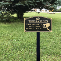 No Trespassing Statement Lawn Plaque