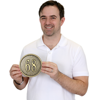 Round Standard Wall One Line Plaque