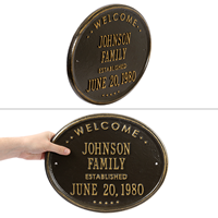 Welcome Oval Family Standard Wall Plaque
