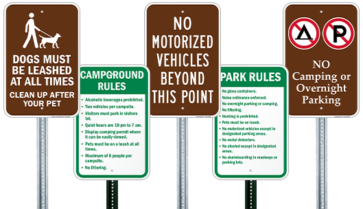 Camping Rules Signs That Campers Respect