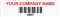 Asset Label, Company Name with Barcode
