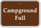 Campground Full Campground Sign